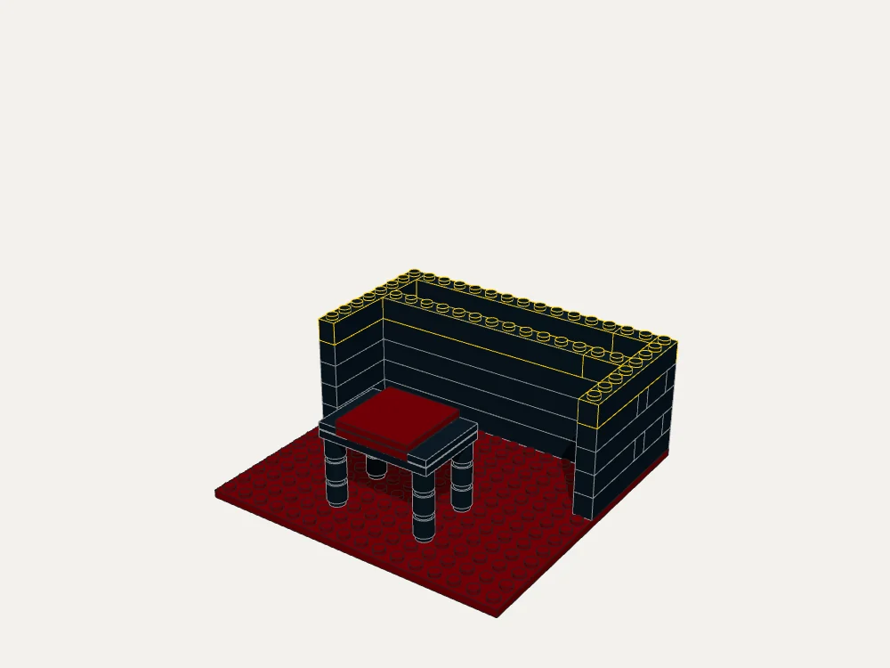 Classic Upright Piano and Stool · Step 12