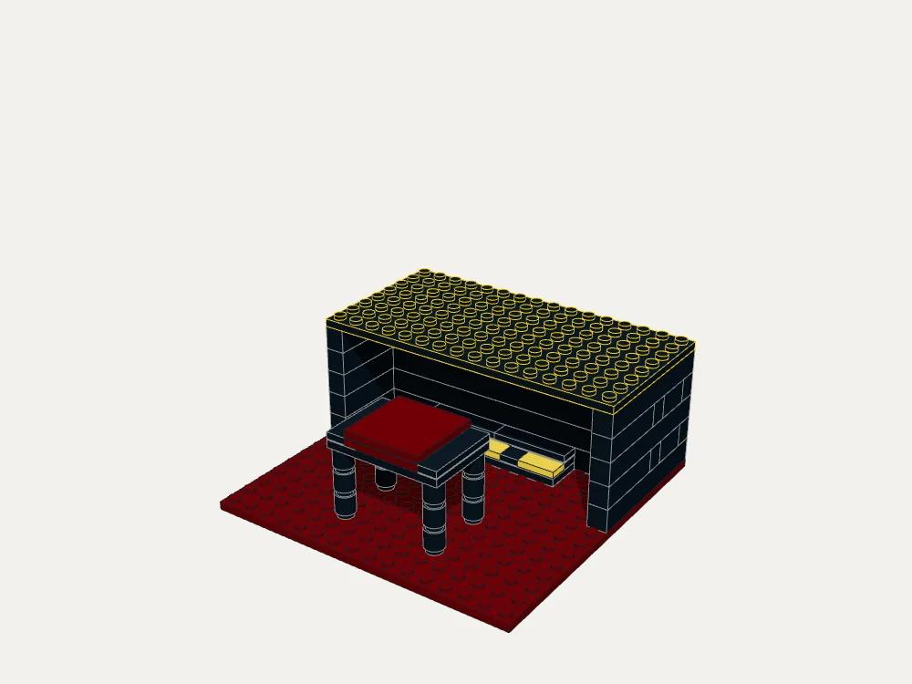 Classic Upright Piano and Stool · Step 16